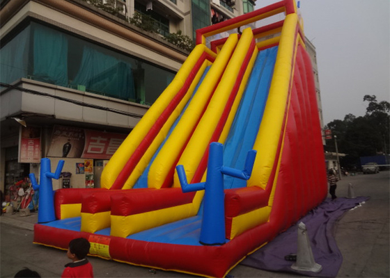 중국 성인과 아이를 위한 빨강/황색/파랑 8.5m 높은 상업적인 팽창식 활주 협력 업체