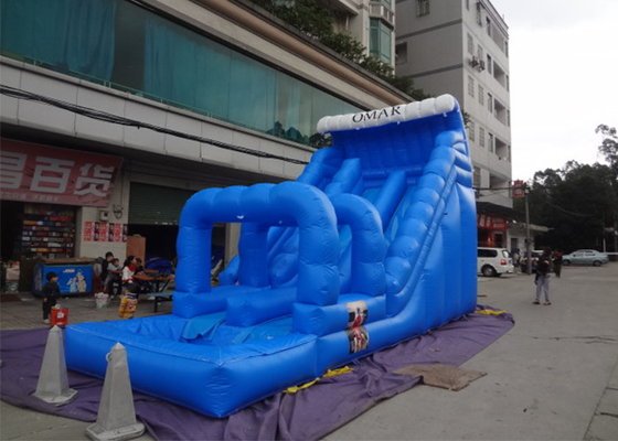 중국 수영장과 미끄러짐 N 활주를 가진 여름철 파란 상업적인 팽창식 활주 협력 업체