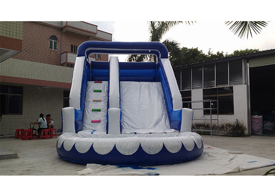 중국 작은 파란 상업적인 팽창식 물 미끄럼, PVC 수영장을 가진 iInflatable 물 미끄럼 협력 업체