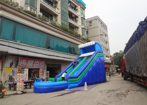 중국 성숙한 N를 위한 파랑 0.55mm PVC 방수포 뒤뜰/가정 팽창식 물 미끄럼은 농담을 합니다 협력 업체